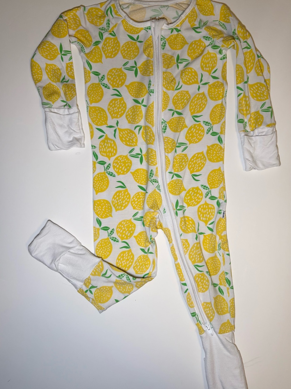 Little Sleepies Lemons One-Piece Bamboo Zippy Sleeper, Size 6-12 mos